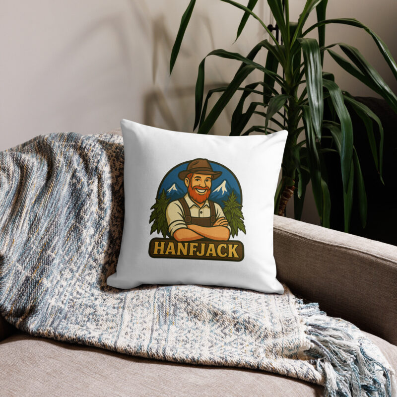 Premium-Kissen mit Hanfjack Logo