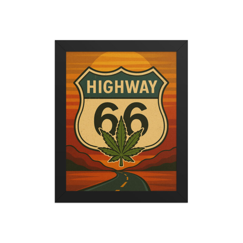 Gerahmtes Poster Highway 66
