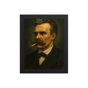 Gerahmtes Poster Friedrich Nietzsche 20x25 cm