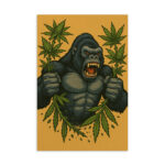 Standard-Postkarte Gorilla Glue Monster