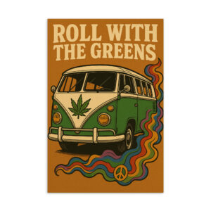Standard-Postkarte Roll with The Greens
