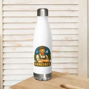 Edelstahl Trinkflasche - Hanfjack Logo