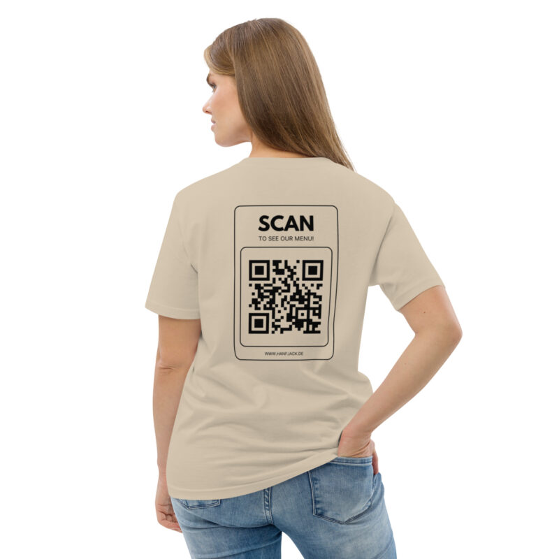 Unisex-Bio-Baumwoll-T-Shirt Hanfjack Supporter mit QR Code – Bild 5