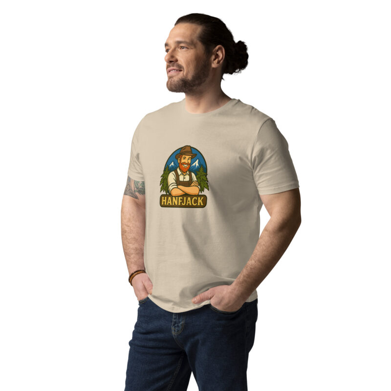 Unisex-Bio-Baumwoll-T-Shirt Hanfjack Supporter mit QR Code – Bild 6