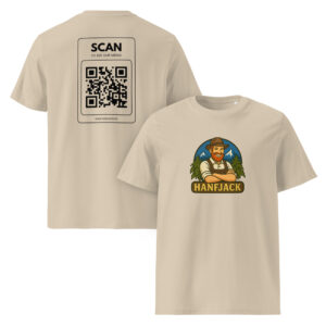 Unisex-Bio-Baumwoll-T-Shirt Hanfjack Supporter mit QR Code