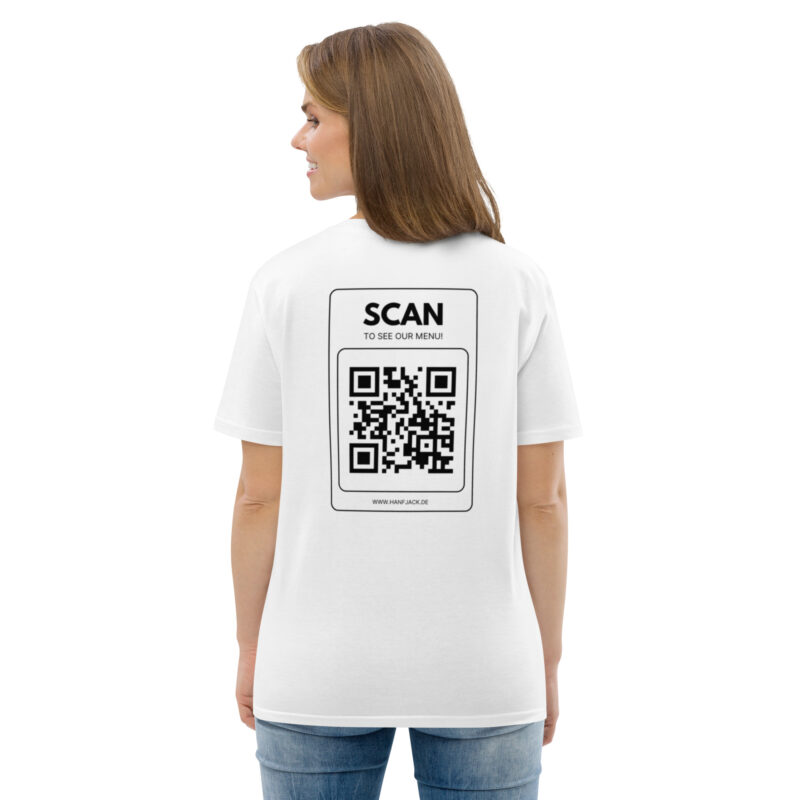 Unisex-Bio-Baumwoll-T-Shirt Hanfjack Supporter mit QR Code – Bild 8