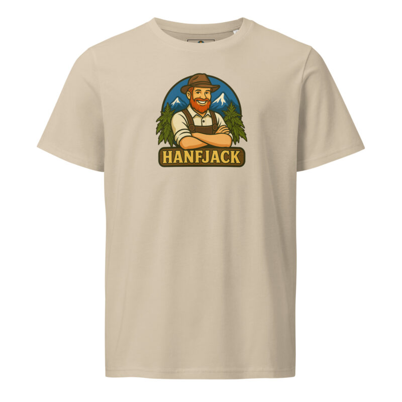 Mittelschweres Unisex Bio-T-Shirt - Hanfjack Logo – Bild 11