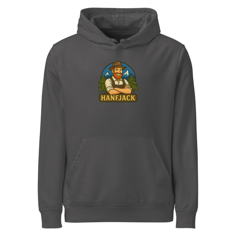 Mittelschwerer Unisex Bio-Hoodie - Hanfjack Logo – Bild 12