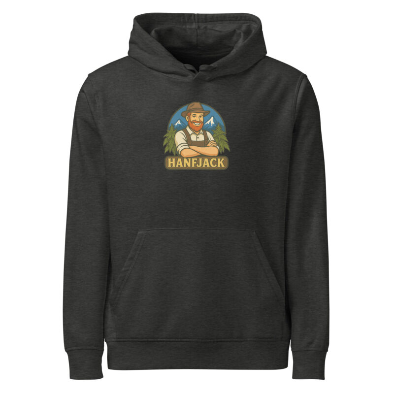 Mittelschwerer Unisex Bio-Hoodie - Hanfjack Logo – Bild 8