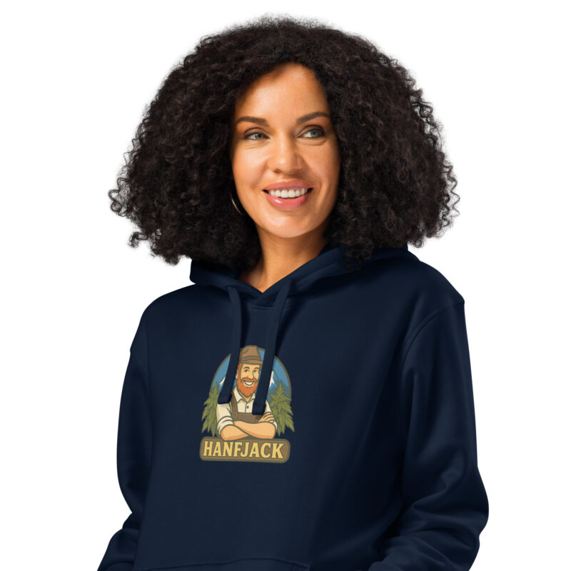 Mittelschwerer Unisex Bio-Hoodie - Hanfjack Logo – Bild 2