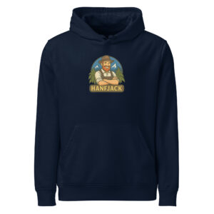Mittelschwerer Unisex Bio-Hoodie - Hanfjack Logo