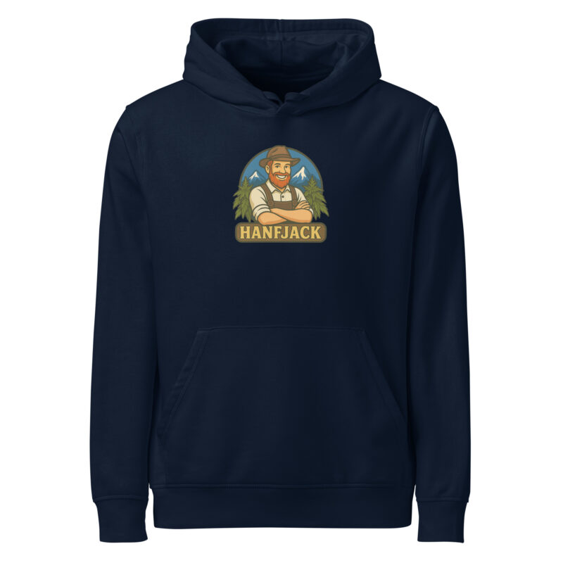 Mittelschwerer Unisex Bio-Hoodie - Hanfjack Logo