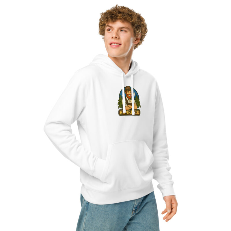 Mittelschwerer Unisex Bio-Hoodie - Hanfjack Logo – Bild 4