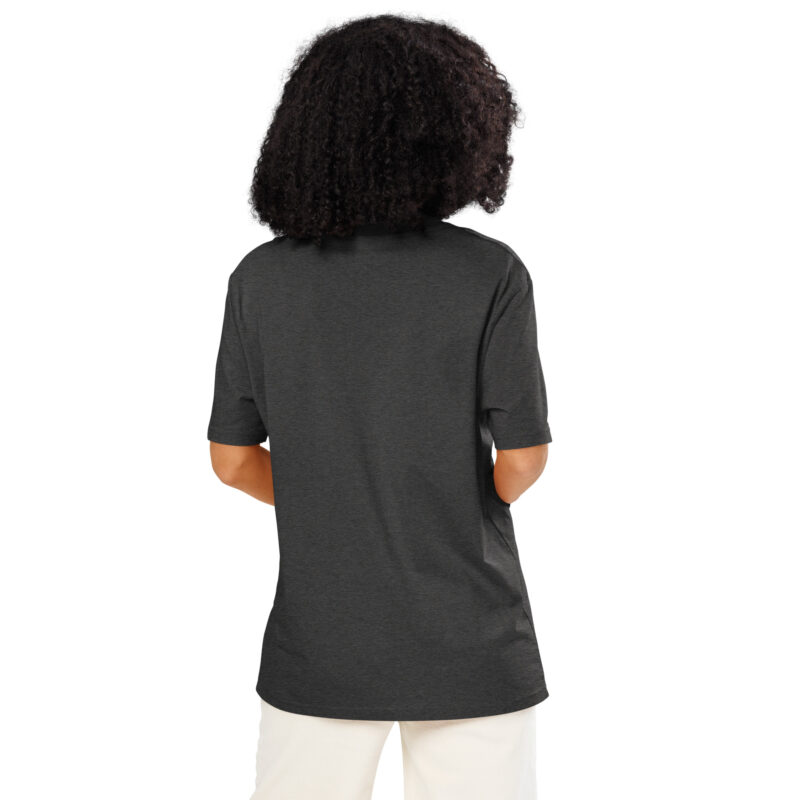 Unisex Bio-T-Shirt mit Rippkragen - Hanfjack Logo – Bild 3