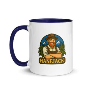 Tasse mit farbiger Innenseite - Hanfjack Logo
