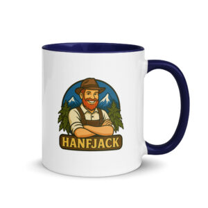 Tasse mit farbiger Innenseite – Hanfjack Logo Tassen Hanfjack Merch