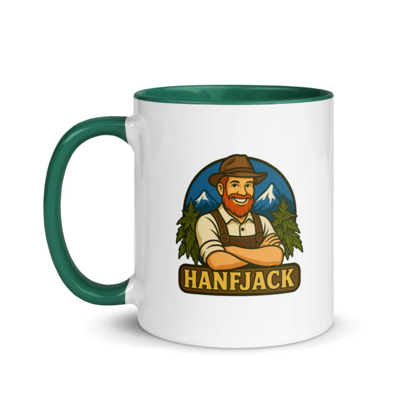 Tasse mit farbiger Innenseite - Hanfjack Logo – Bild 6