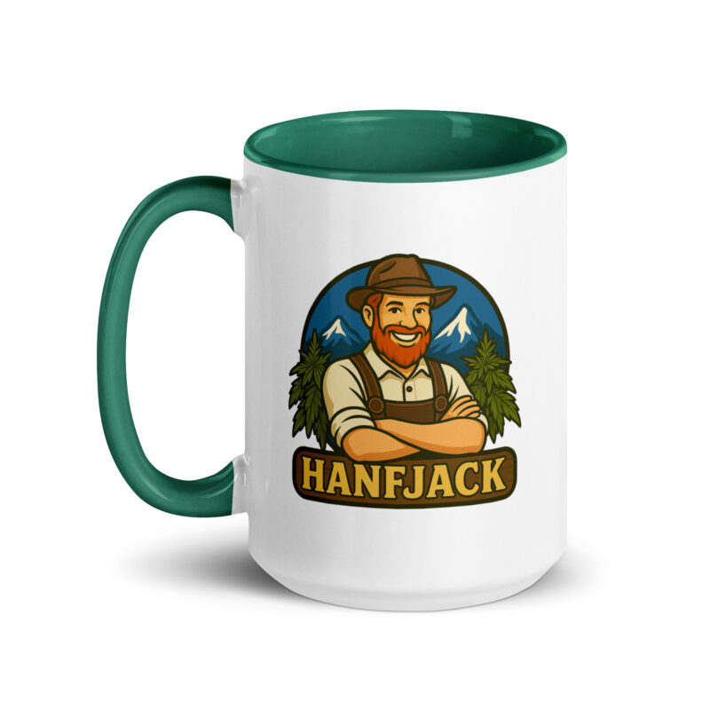 Tasse mit farbiger Innenseite - Hanfjack Logo – Bild 9