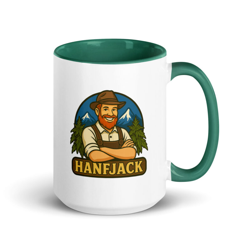 Tasse mit farbiger Innenseite - Hanfjack Logo – Bild 7