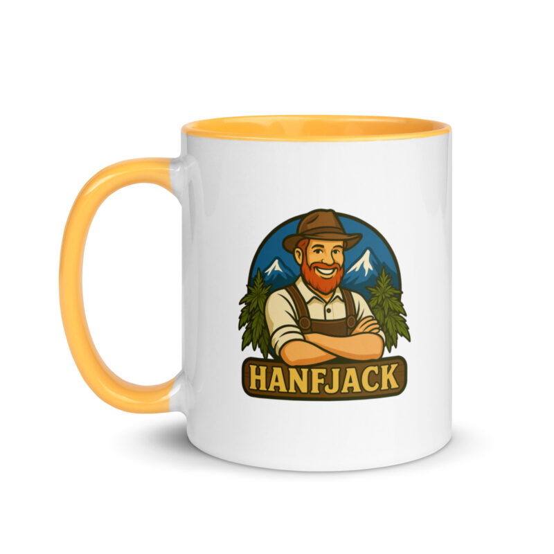 Tasse mit farbiger Innenseite - Hanfjack Logo – Bild 18