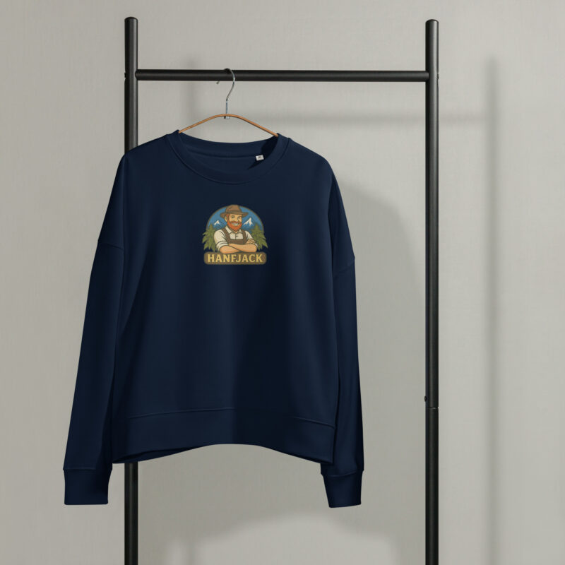 Bio-Pullover mit Rundhalsausschnitt für Damen - Hanfjack Logo – Bild 3