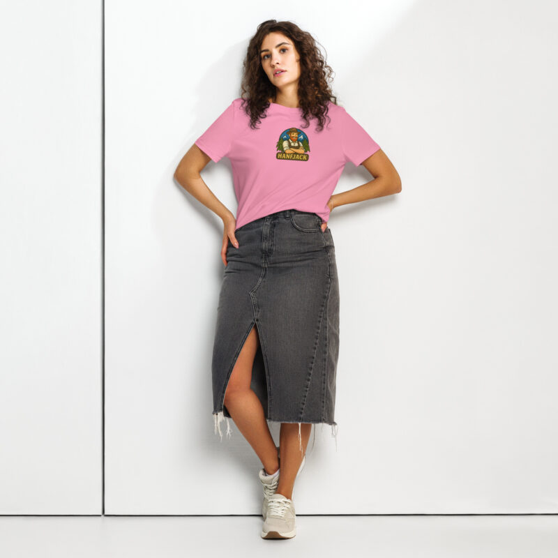 Bio-T-Shirt mit Rippkragen für Damen - Hanfjack Logo – Bild 10
